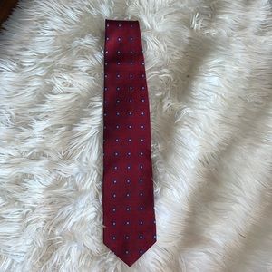 Jos A bank red printed men’s tie 100% silk